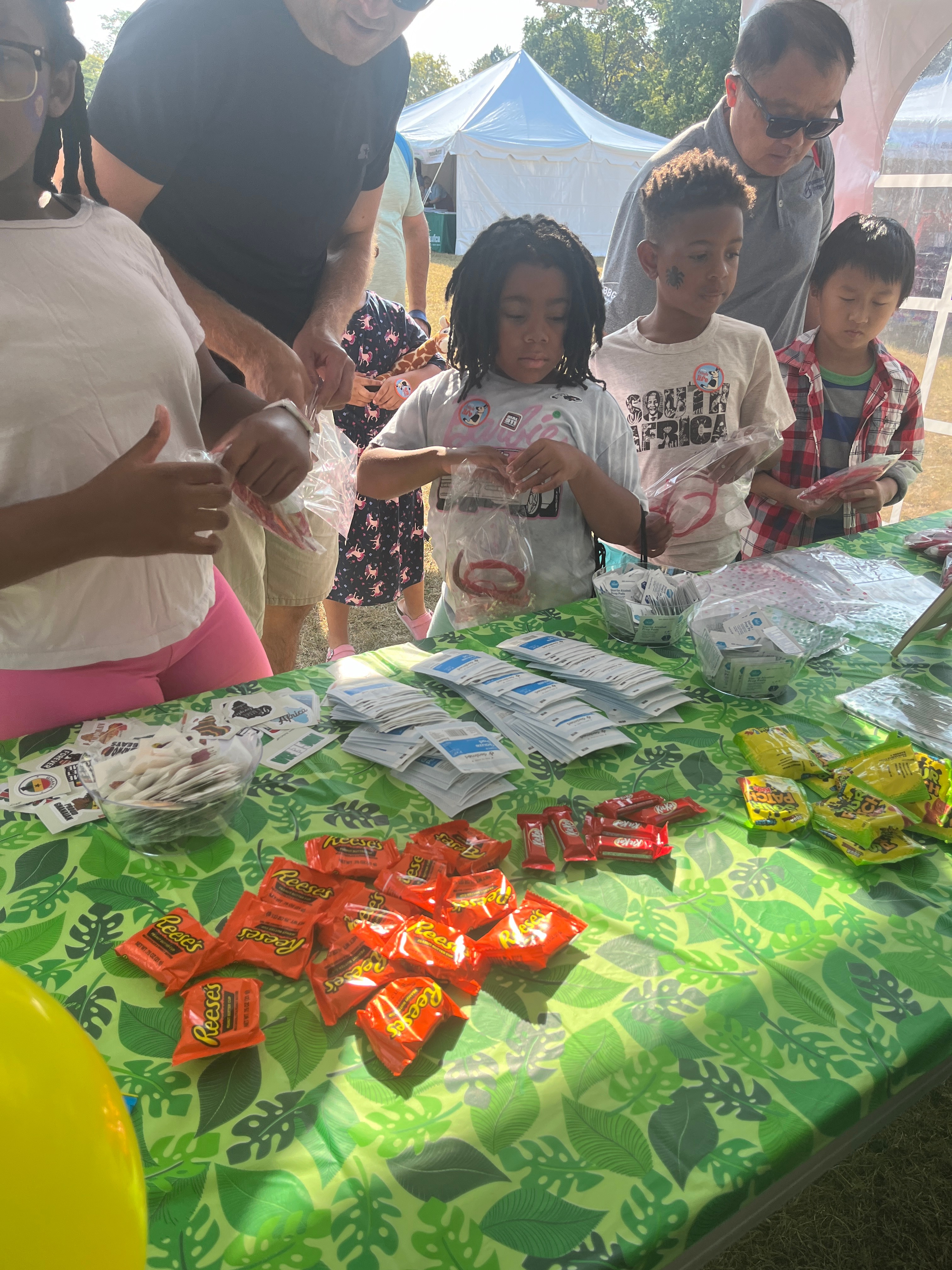 Children learning about medical supplies at the Teddy Bear Health Fair