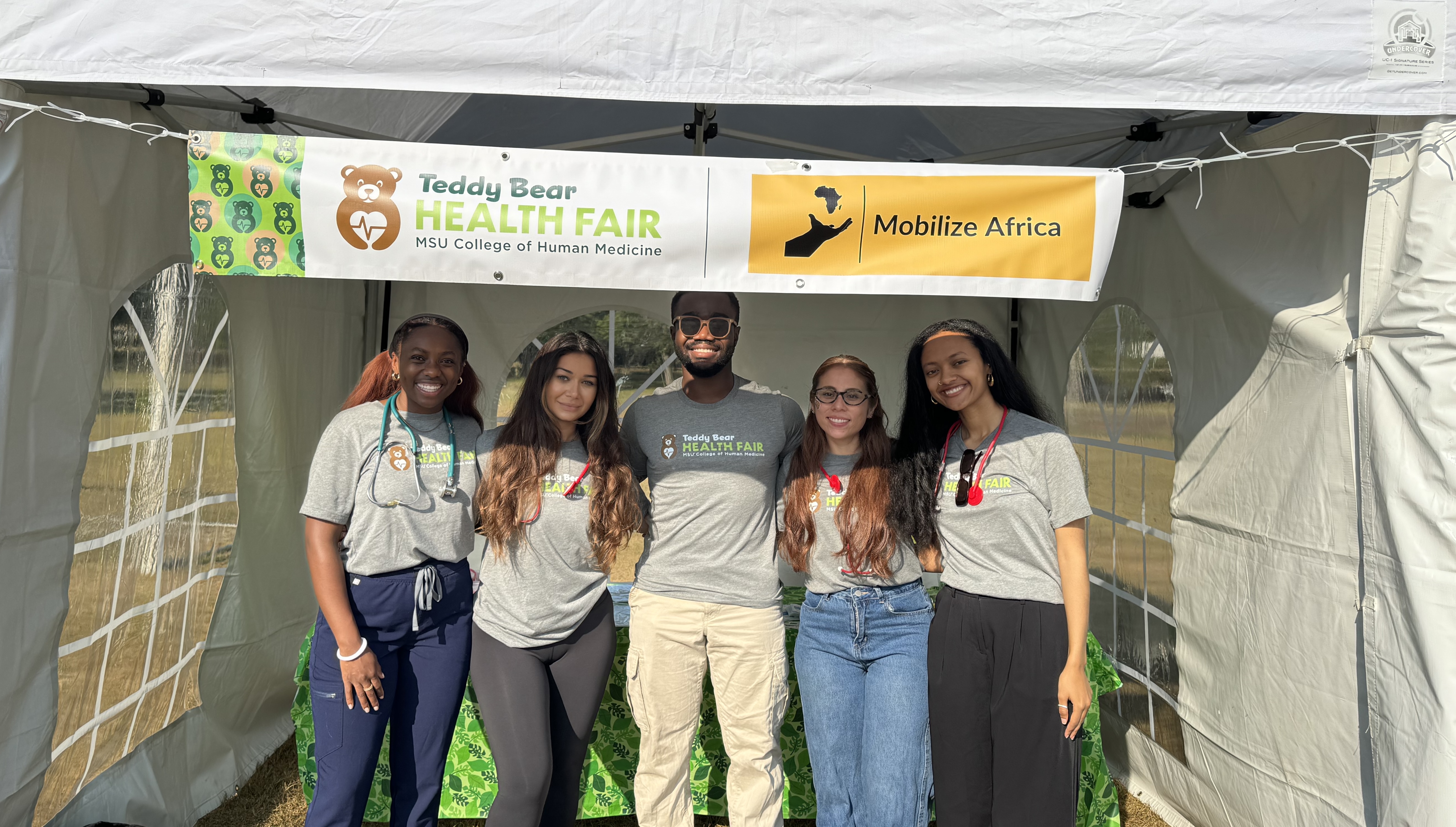 Mobilize Africa team members at the Teddy Bear Health Fair